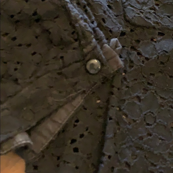 Black eyelet short sleeve top - Picture 4 of 4